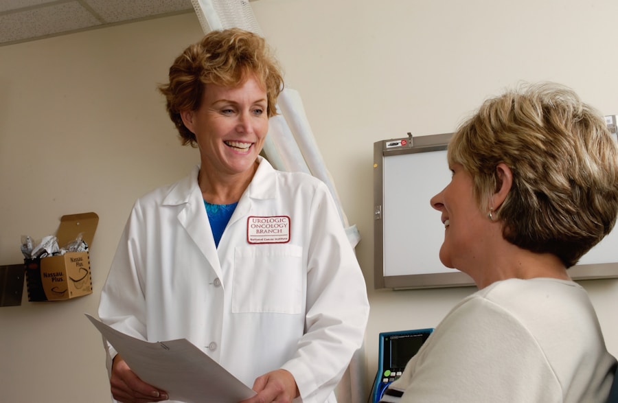 Physician reviewing symptoms with patient during consultation